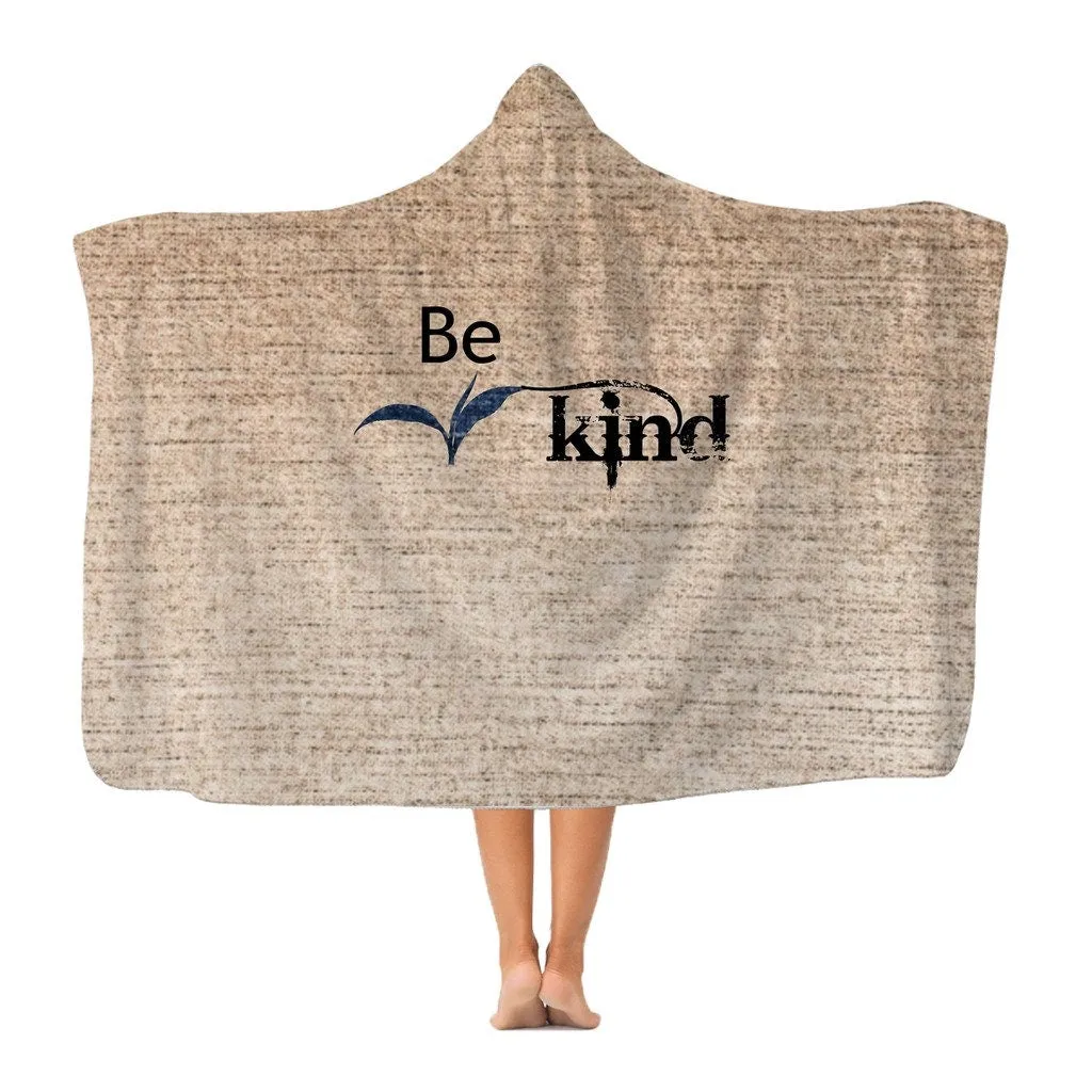 Be Kind Hooded Blanket, Simply be kind,Suede,Denim,Gifts for Her/Him/Christmas/Thanksgiving/Birthday/Cute Valentine Gifts/Cape/Camping Gift