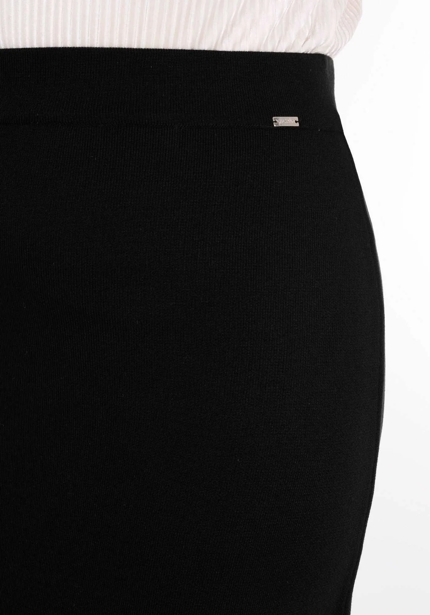 Black and Grey Double Faced Knit Skirt - G-Line