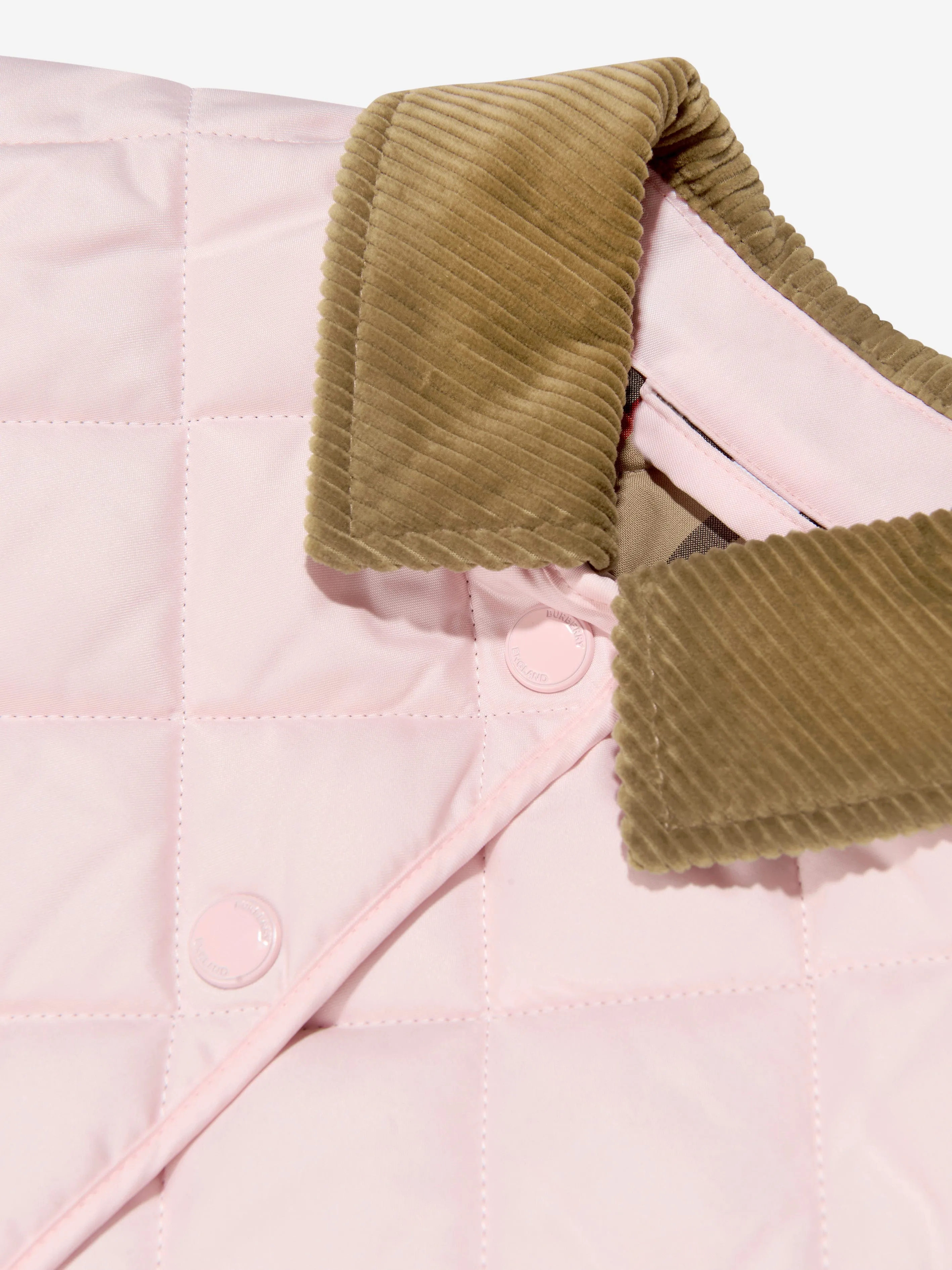 Burberry Girls Daley Quilted Jacket In Pink