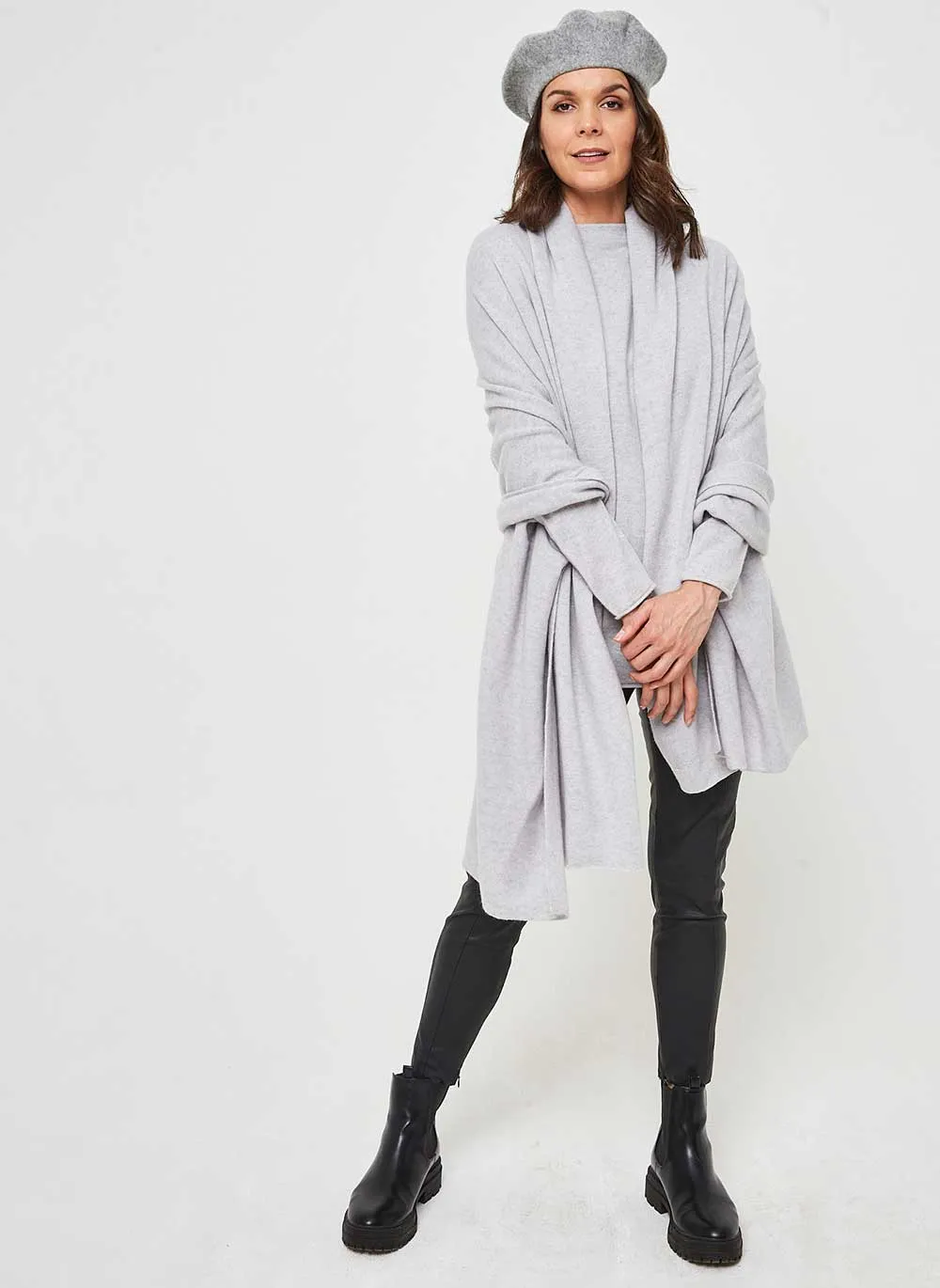 Cashmere Travel Wrap - Glass Grey