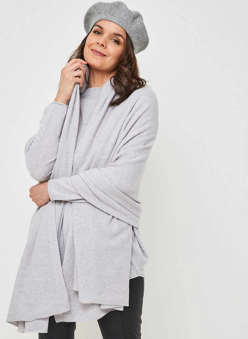 Cashmere Travel Wrap - Glass Grey