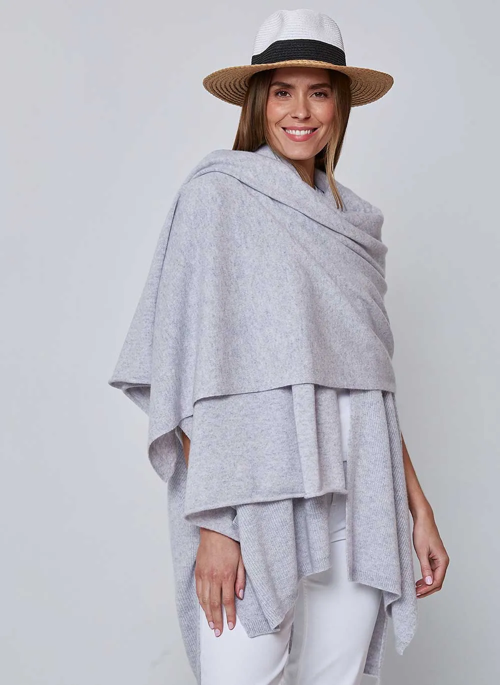 Cashmere Travel Wrap - Glass Grey