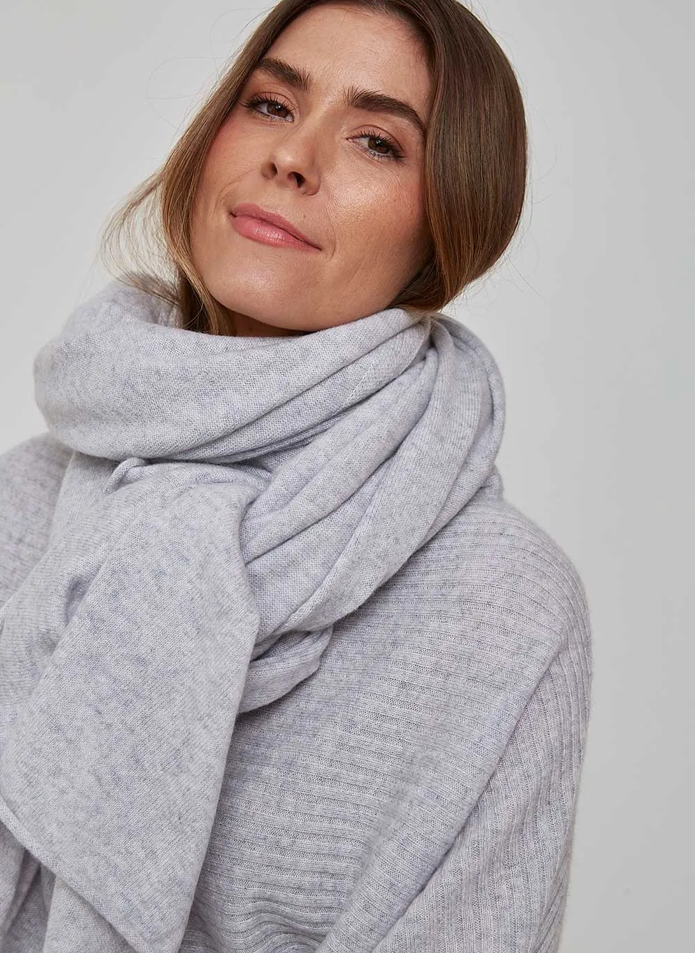 Cashmere Travel Wrap - Glass Grey