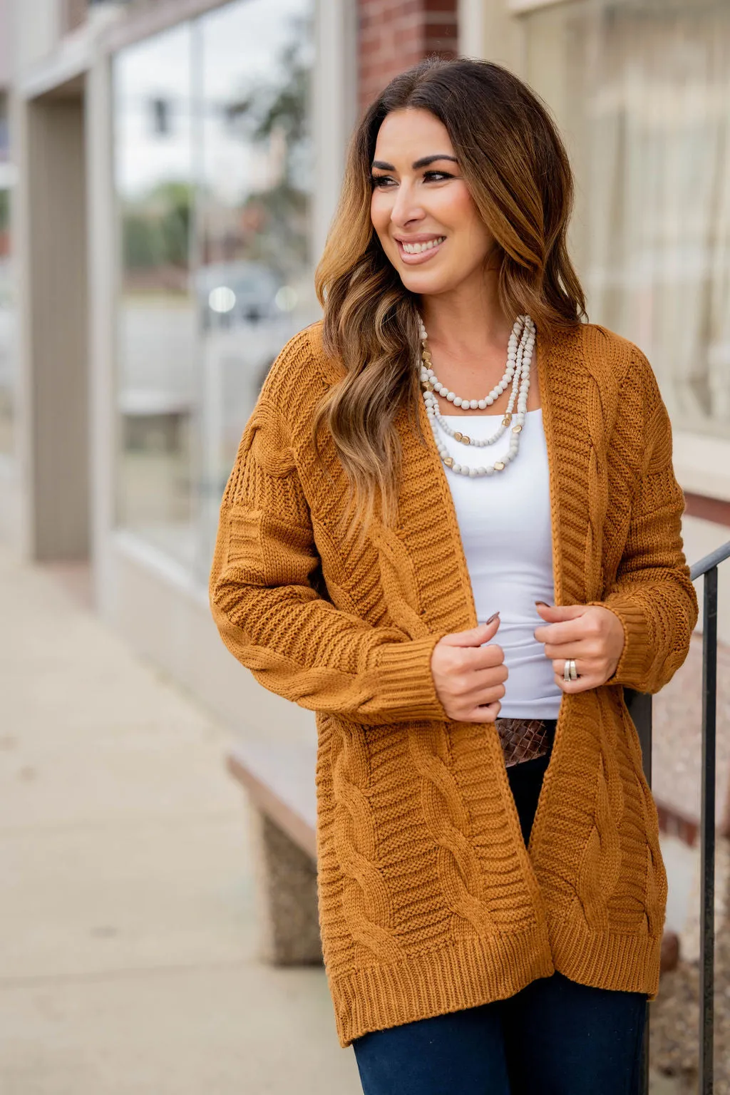 Chunky Cable Knit Cardigan