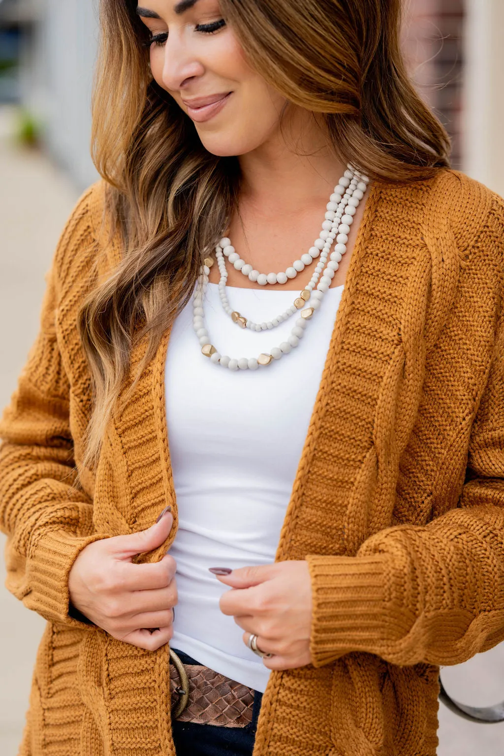 Chunky Cable Knit Cardigan