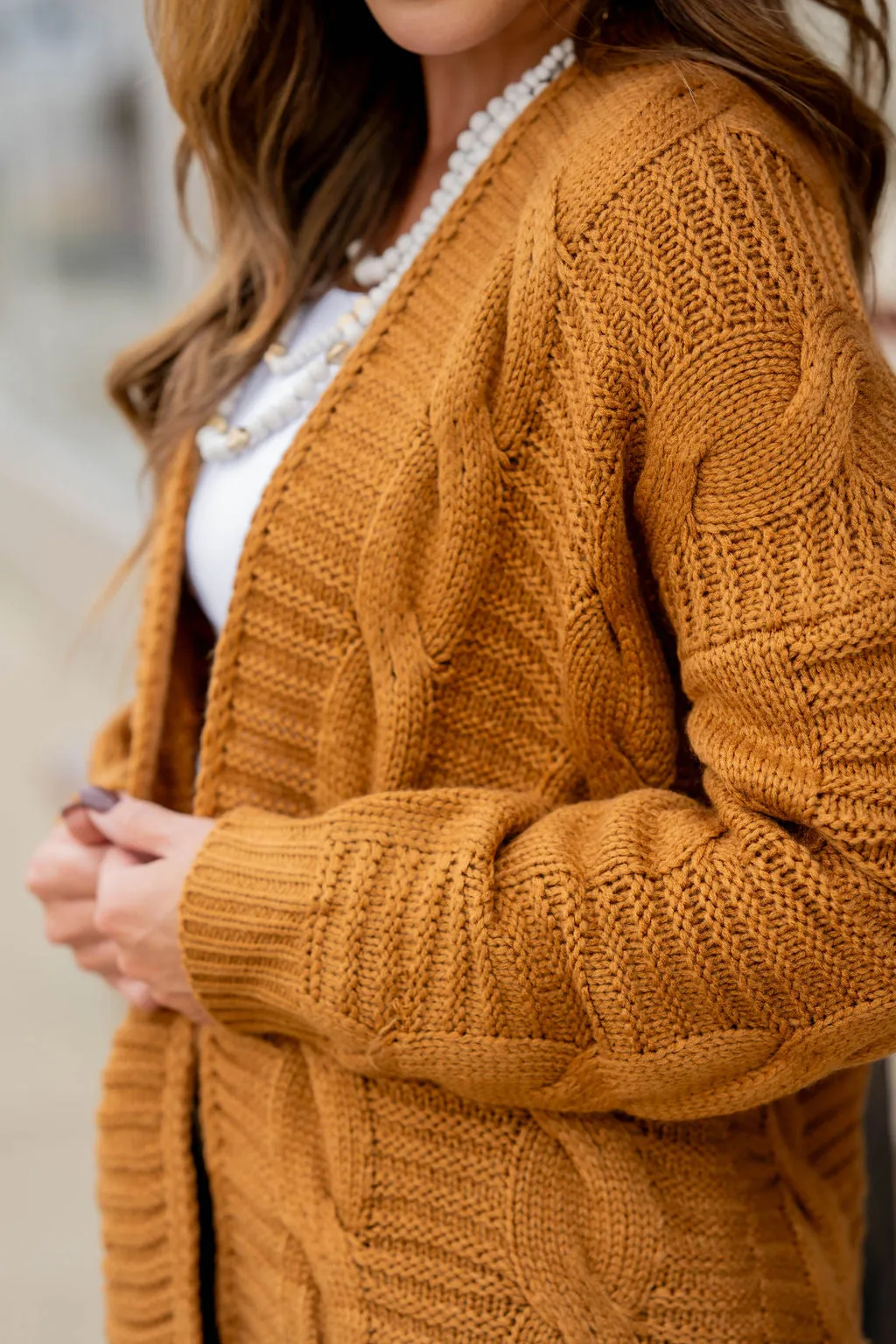 Chunky Cable Knit Cardigan