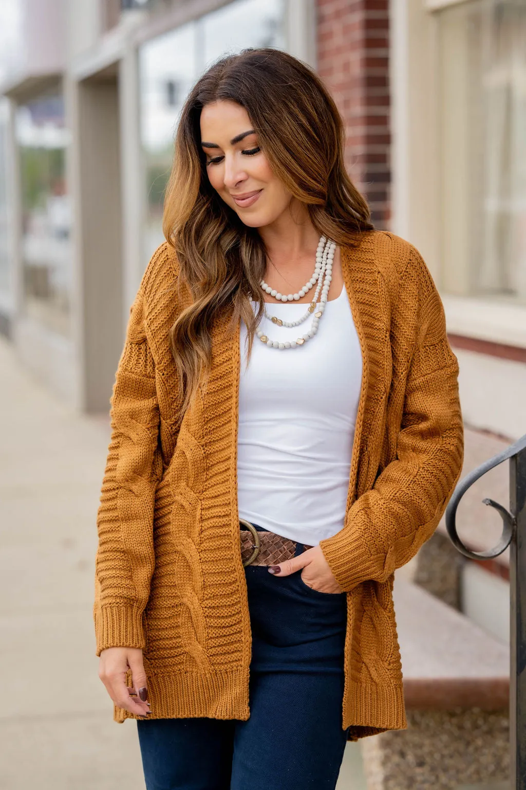 Chunky Cable Knit Cardigan