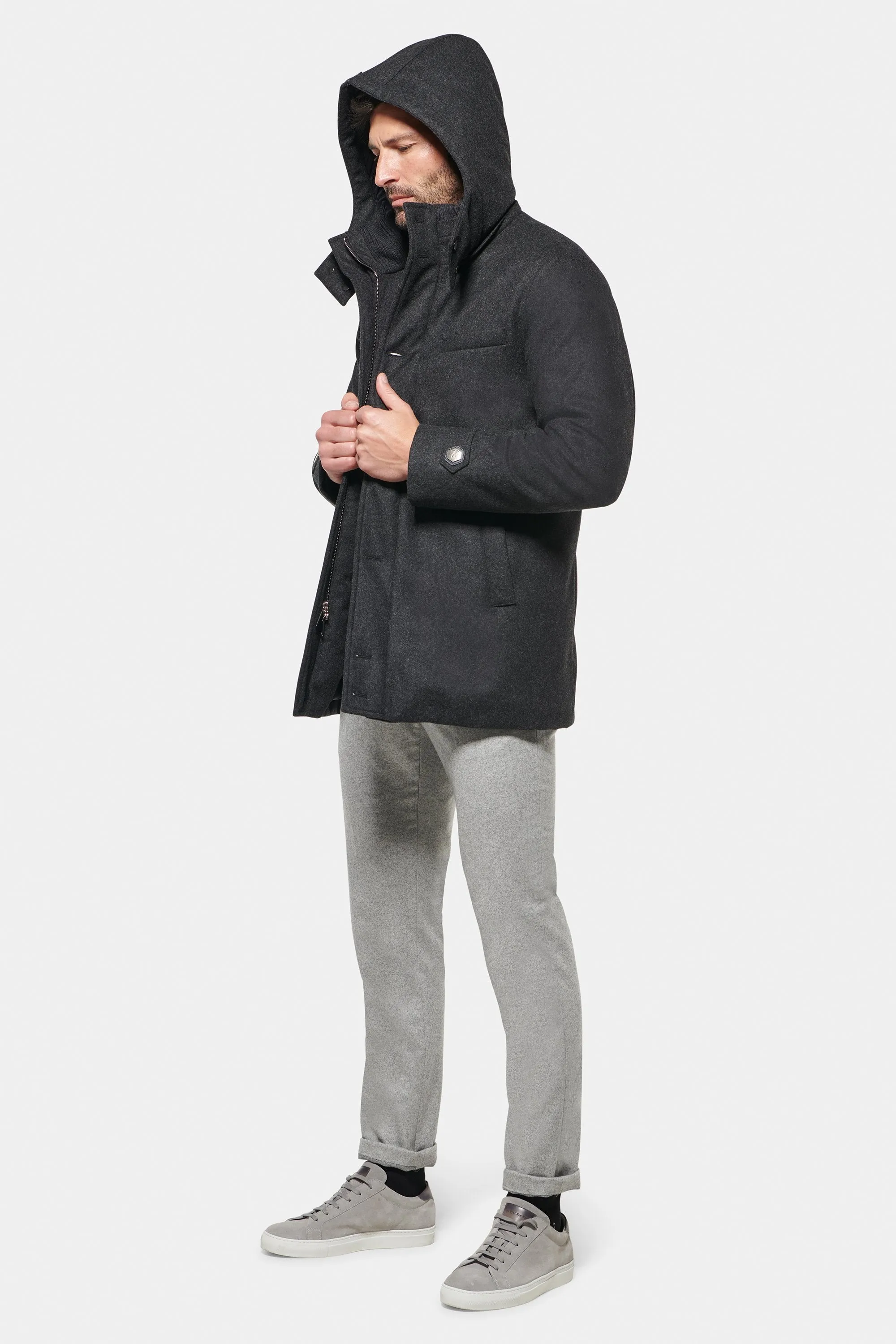 City Active Hooded Parka, Charcoal