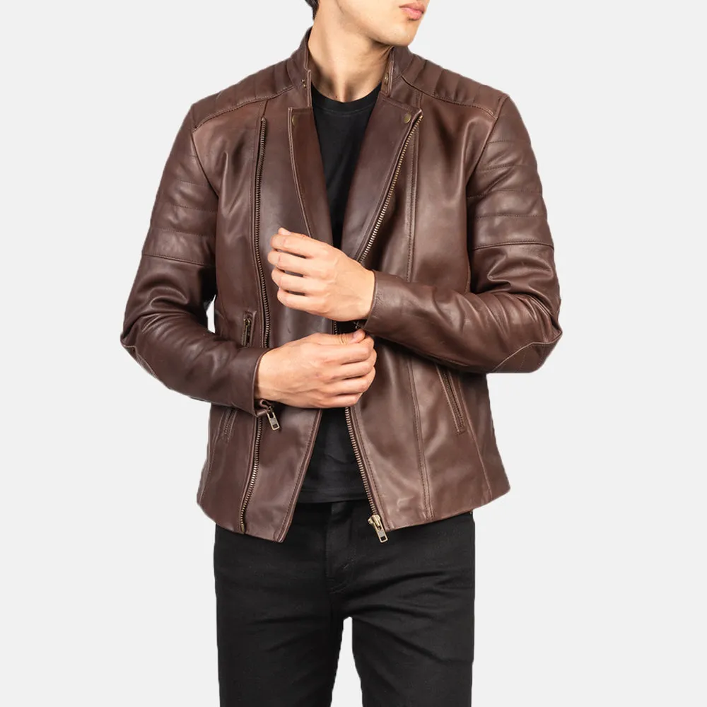 Dark Brown Stylish Leather Jacket