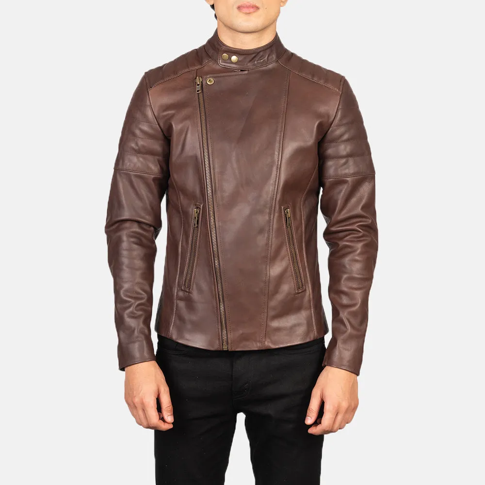 Dark Brown Stylish Leather Jacket