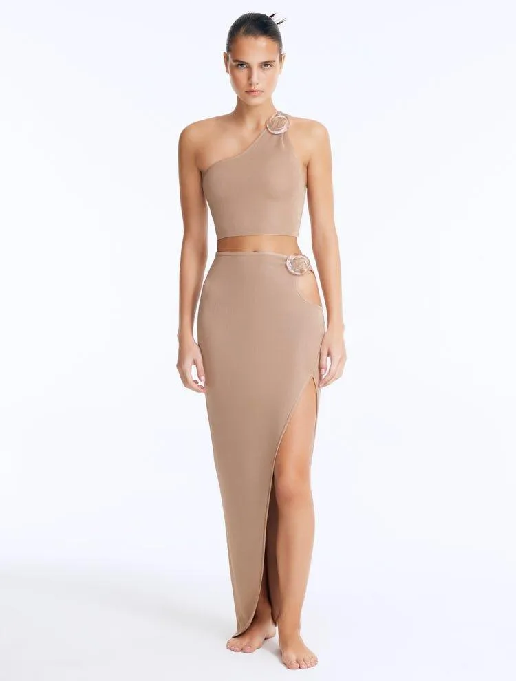 Eila Bronze Top and Lyndon Bronze Skirt Set