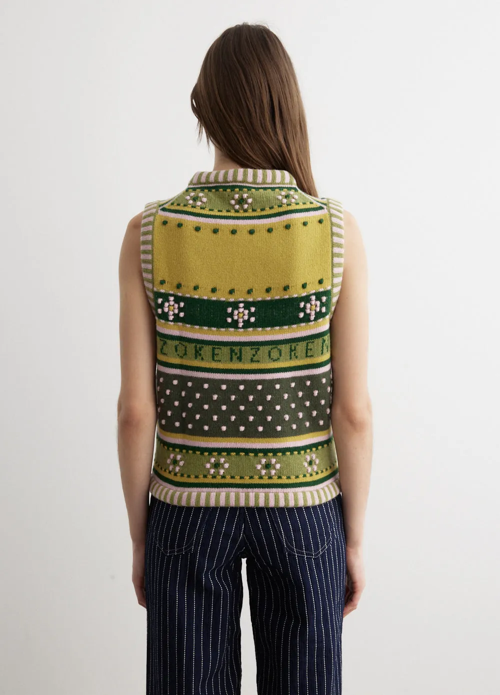 Fairisle Knitted Jumper Vest