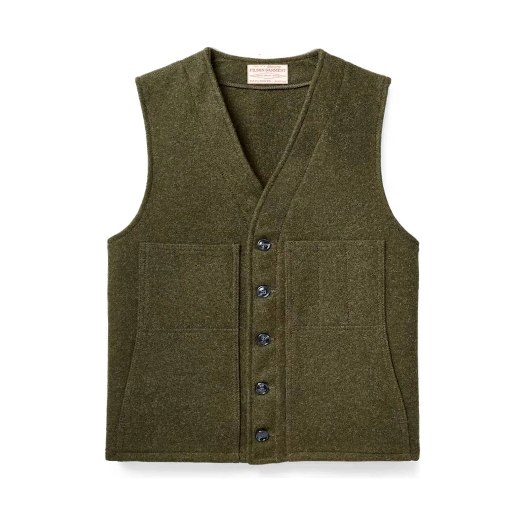 Filson Men's Mackinaw Wool Vest - Forest Green