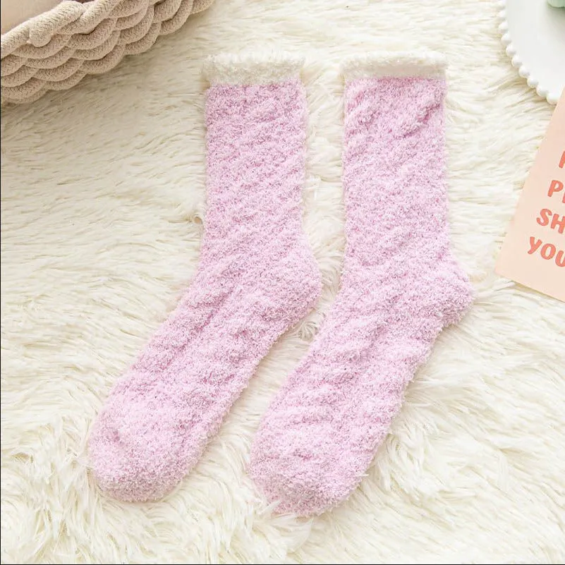 Fleece extra thick sleeping socks