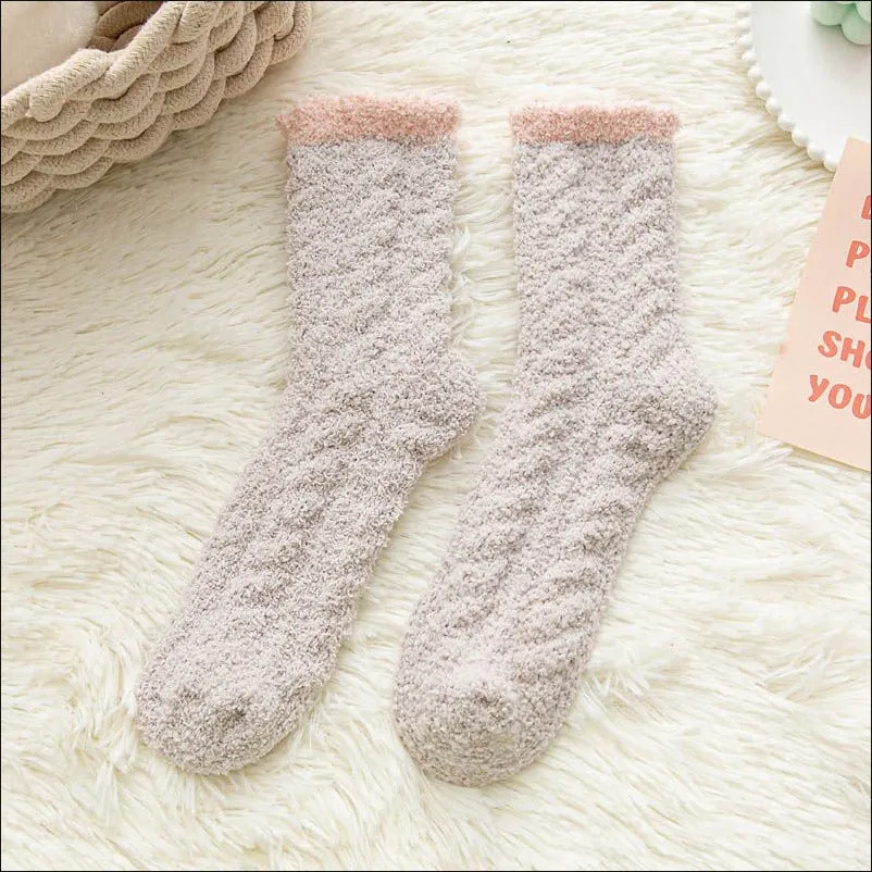 Fleece extra thick sleeping socks