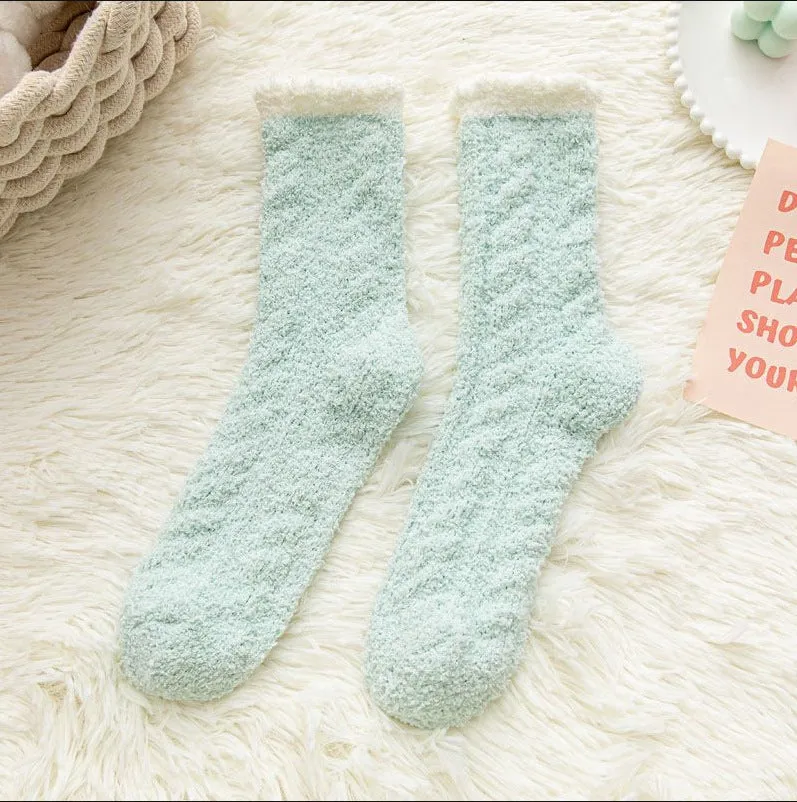 Fleece extra thick sleeping socks