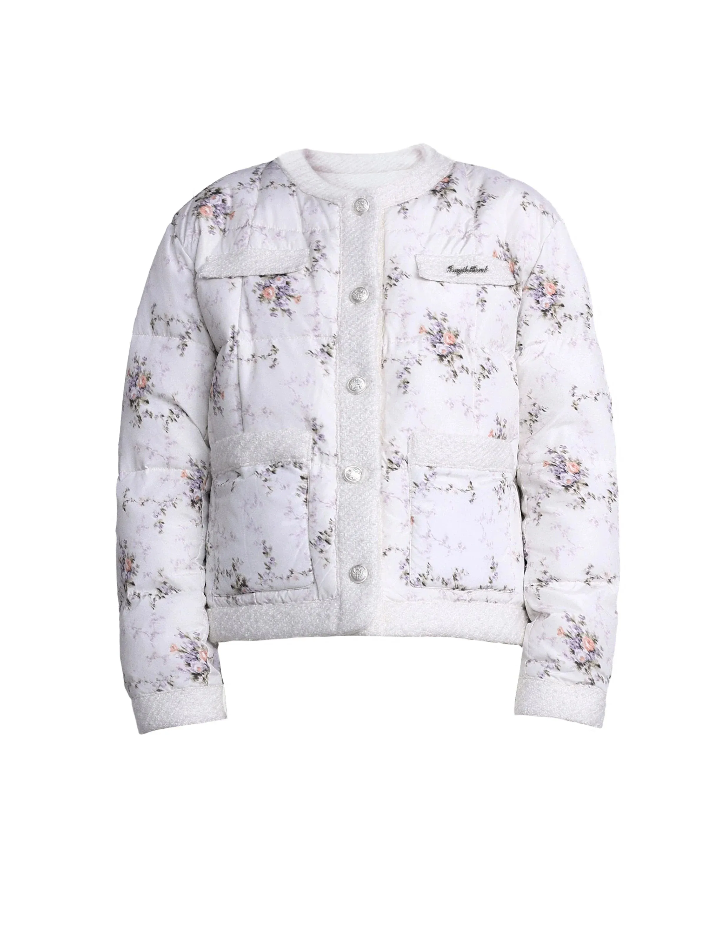 Floral Quilted Cropped Jacket