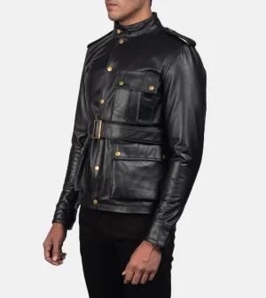 Hauspuff Black Men's Leather Jacket