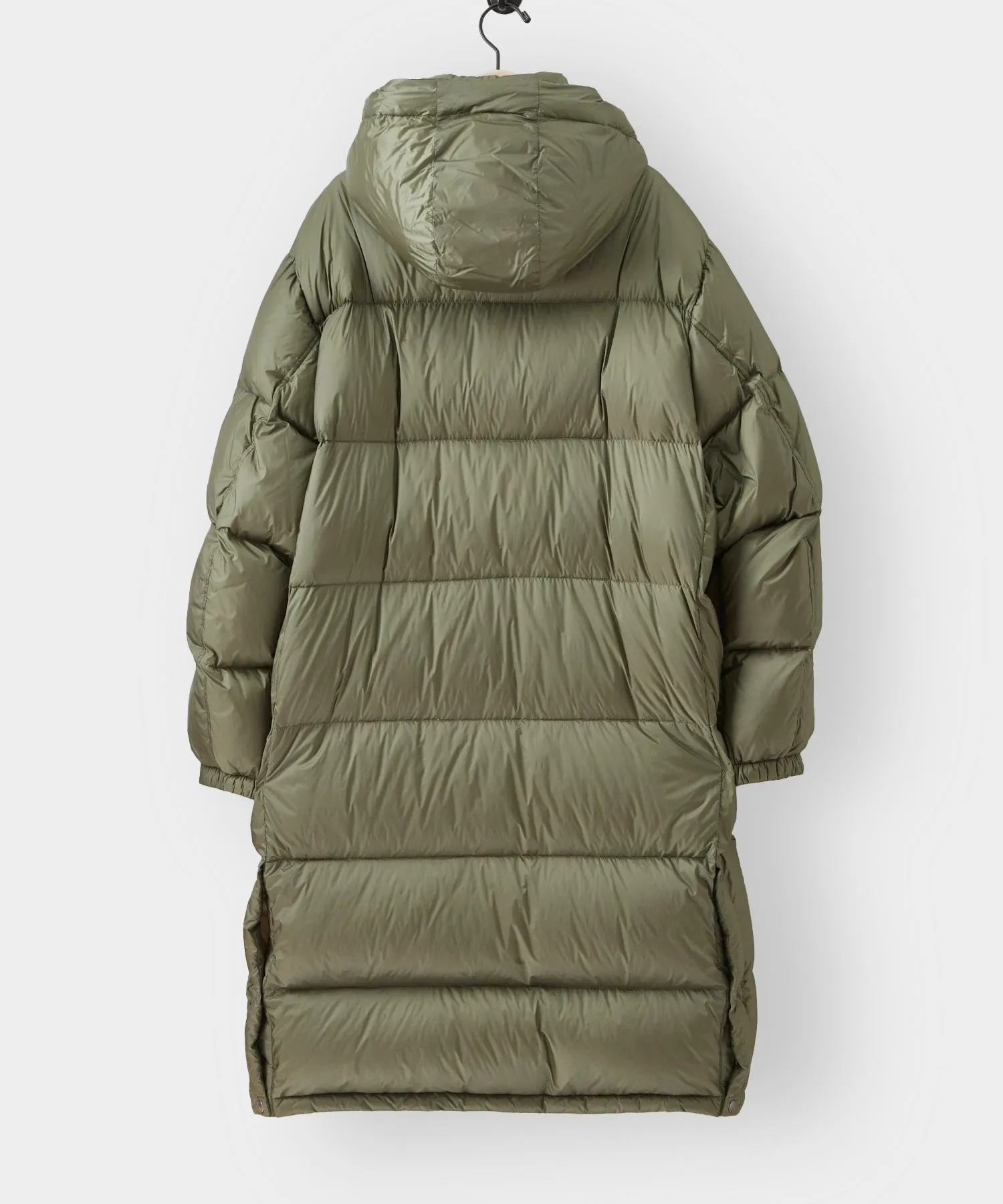 Italian Long Tech Down Parka in Olive