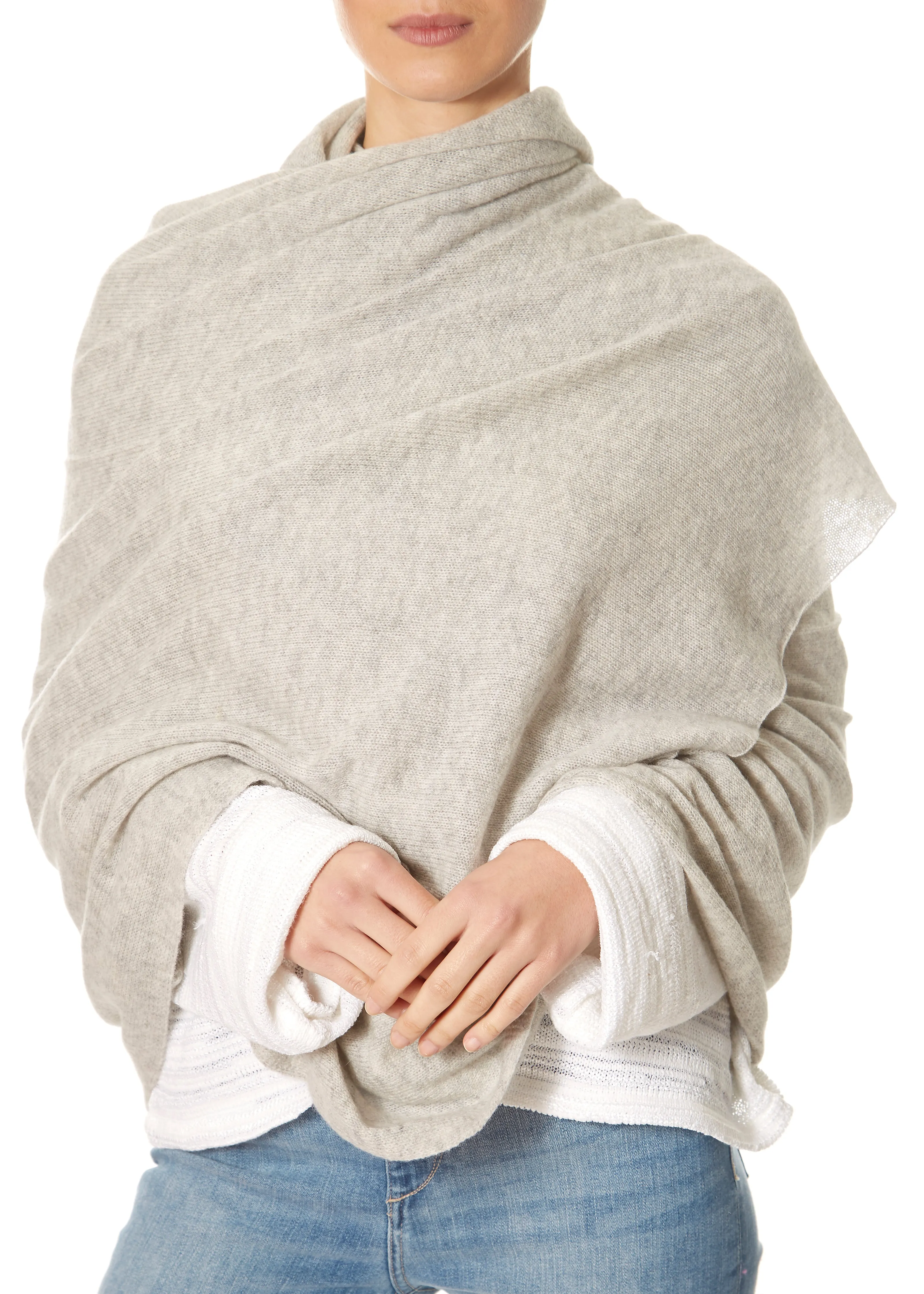 Jessimara Cashmere Silver Marl Wrap and Scarf