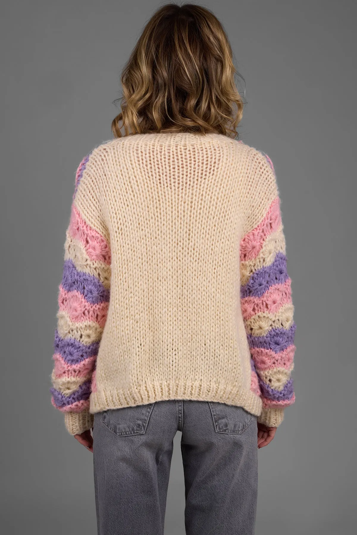 Knitted Pastel Rolling Hills Cardigan