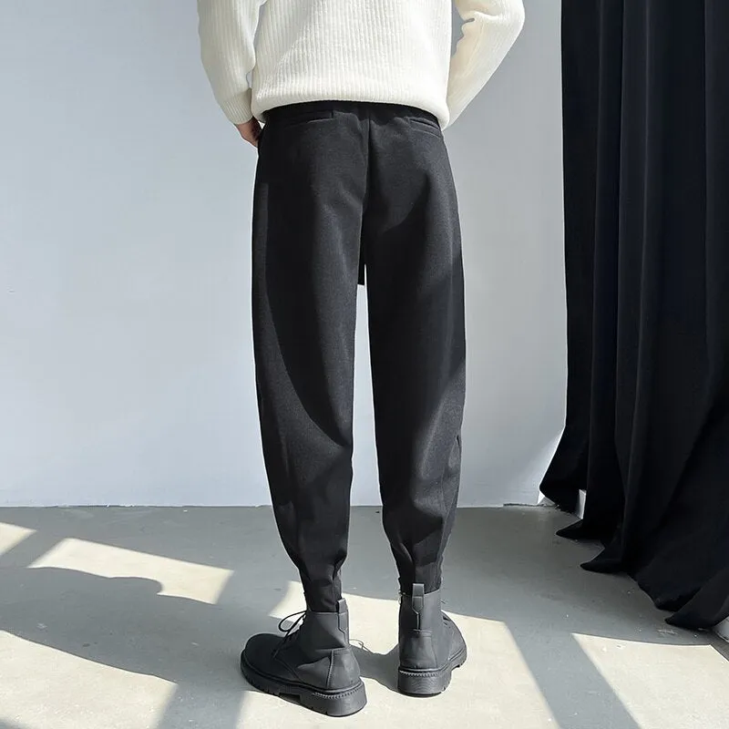 [Korean Style] 2 Colors Formal Woolen Jogger Pants