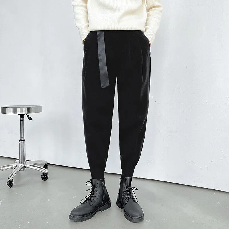 [Korean Style] 2 Colors Formal Woolen Jogger Pants