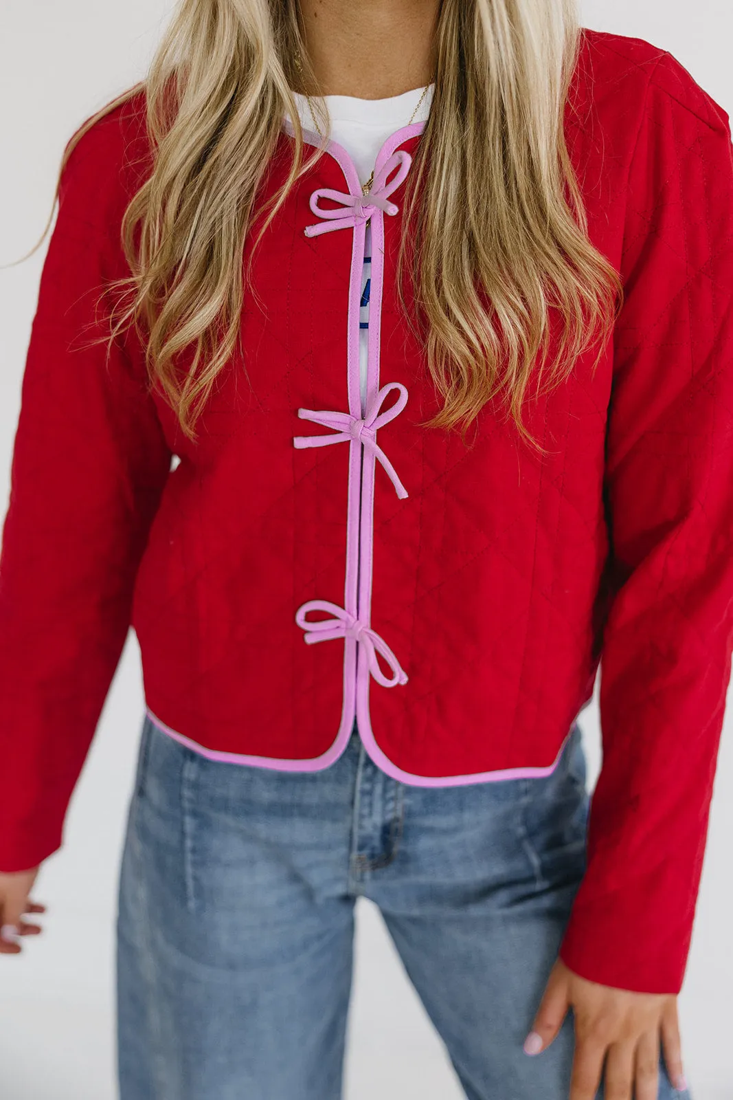 Laina Quilted Jacket - Red