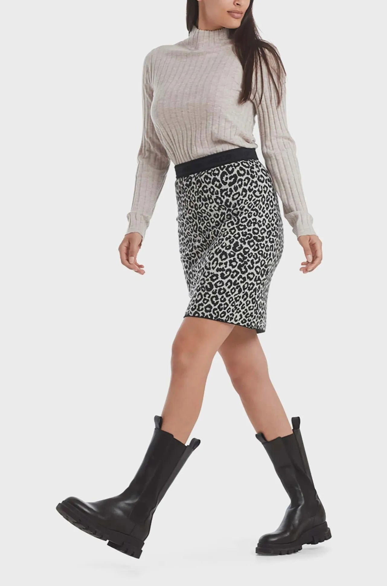 Marc Cain - Cheetah Knit Skirt