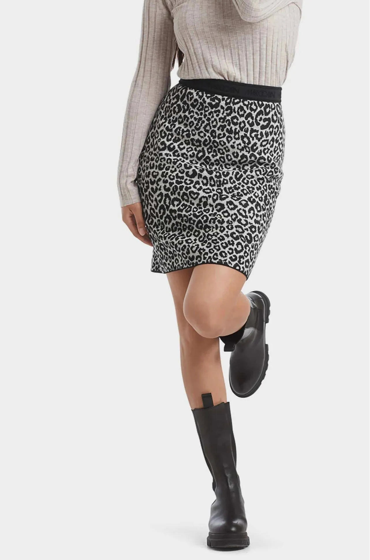 Marc Cain - Cheetah Knit Skirt