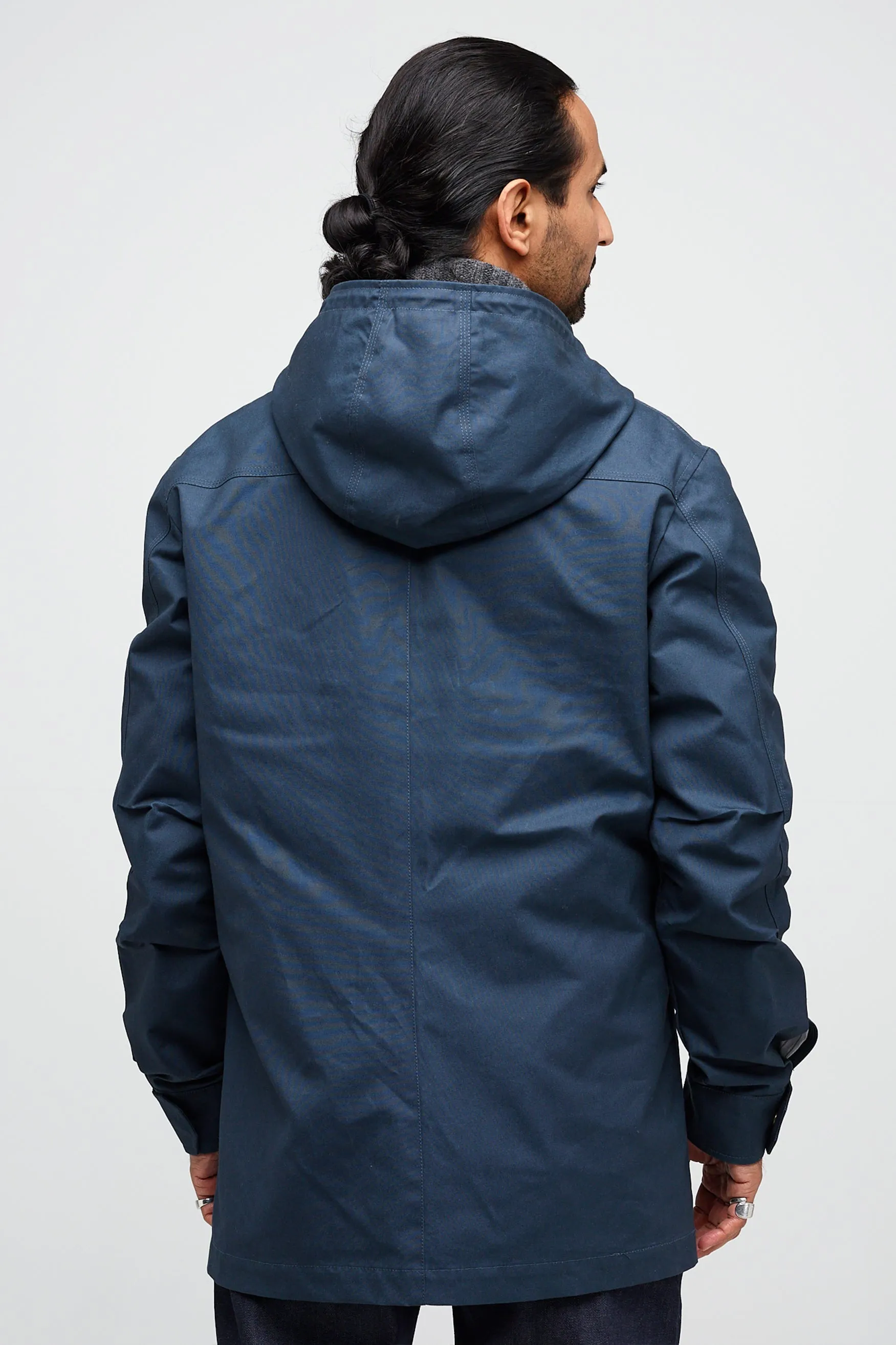 Men's Waxed Mountain Parka - Navy