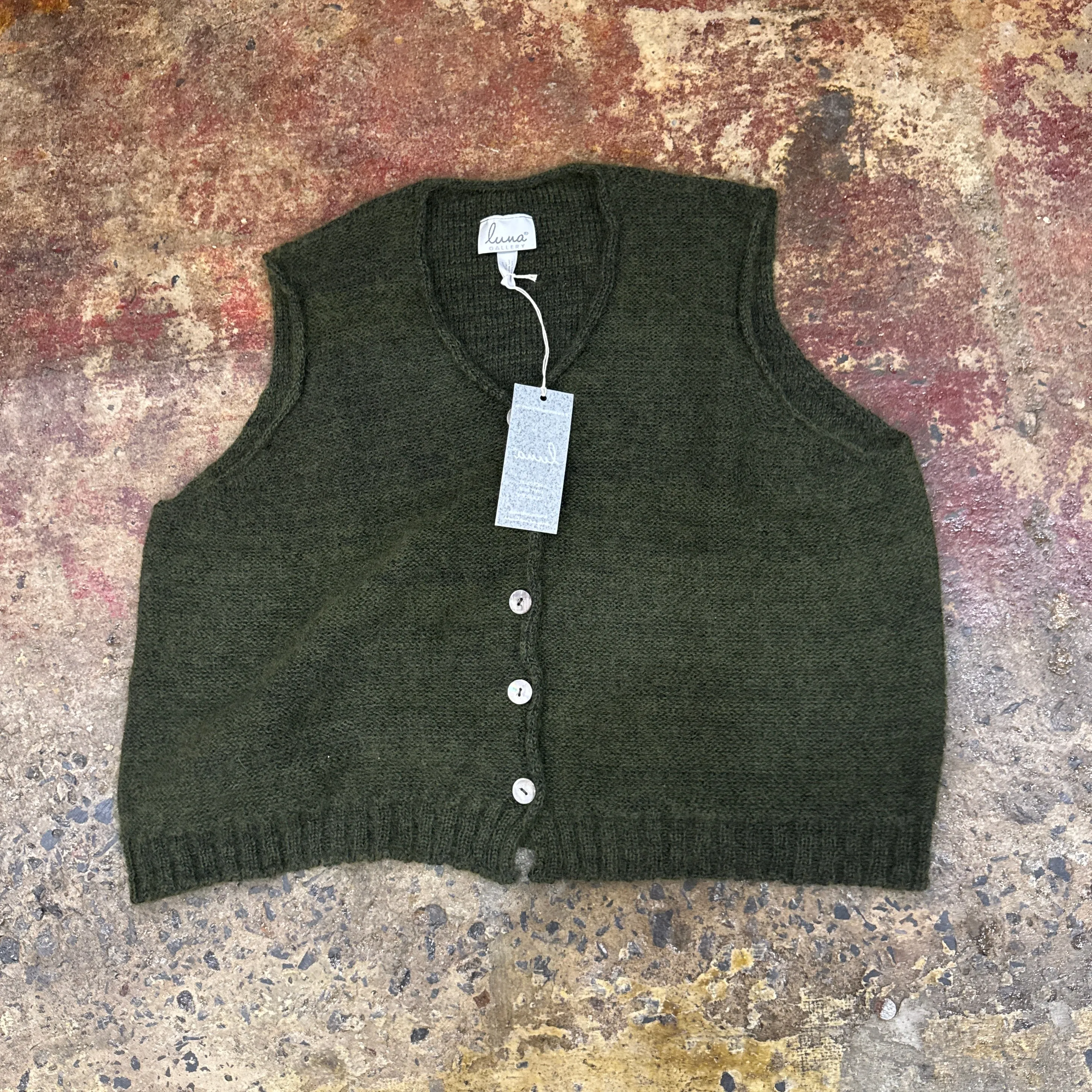 Mohair sleeveless vest