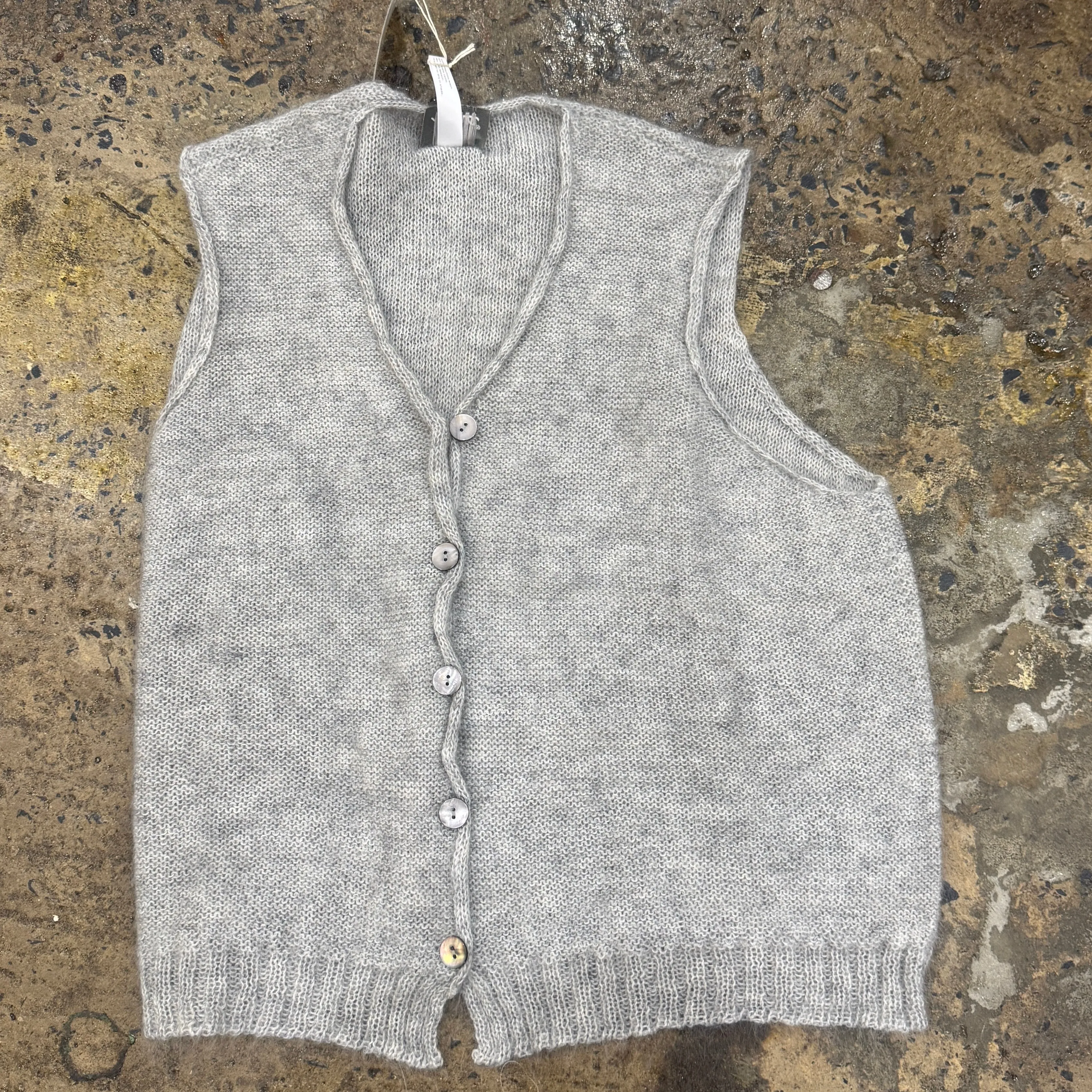 Mohair sleeveless vest