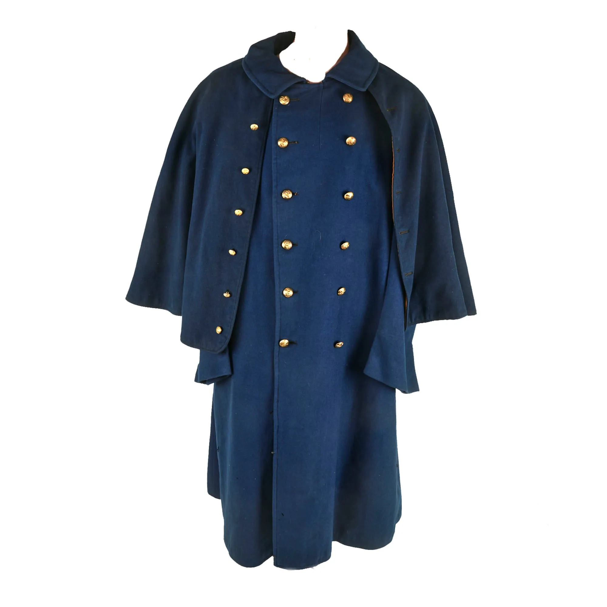 Original U.S. Indian Wars M1885 Mounted Greatcoat with Yellow Cavalry Cape