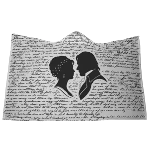 Pride And Prejudice Book Page Hooded Blanket