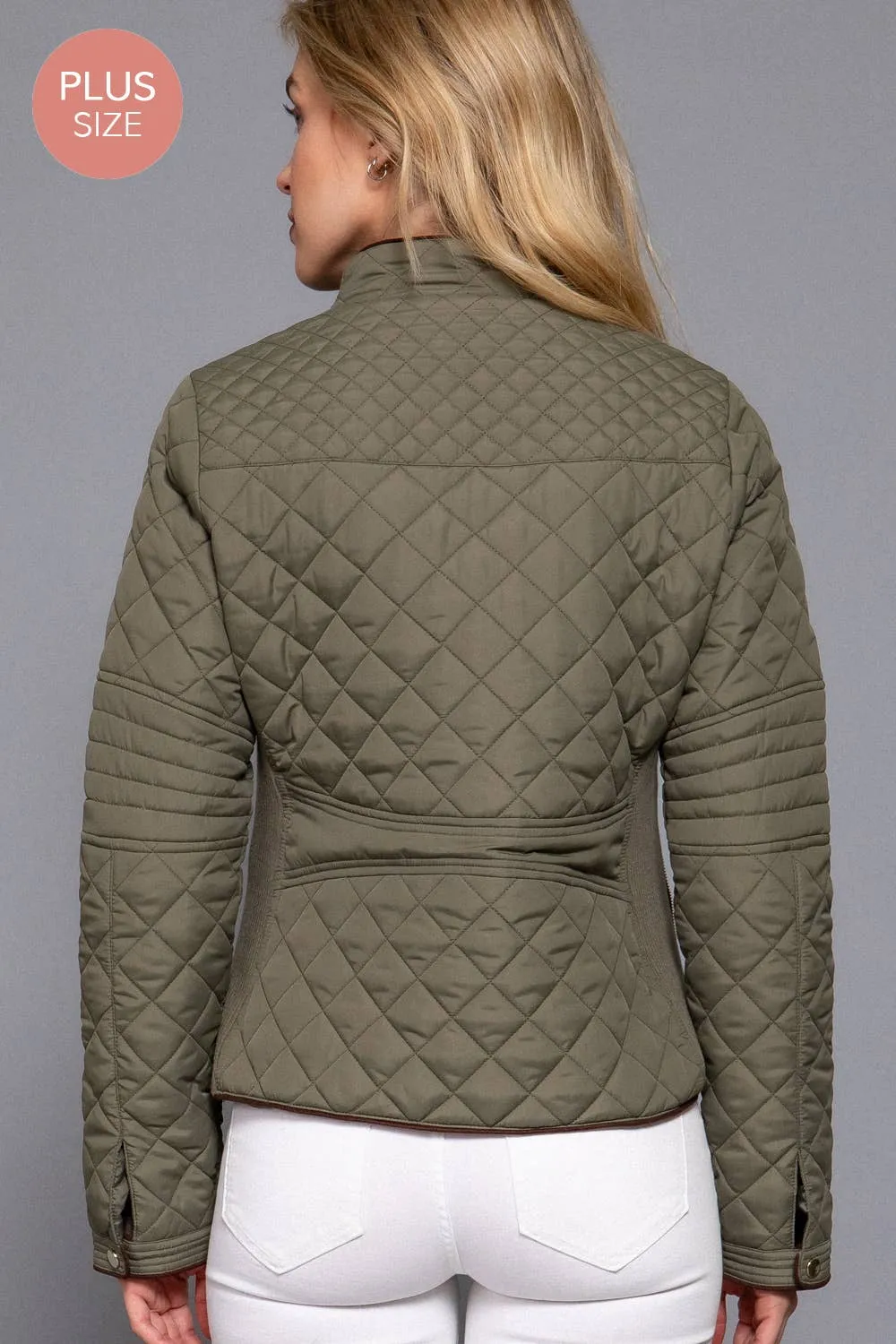 Quilted Jacket w/ Side Ribbing