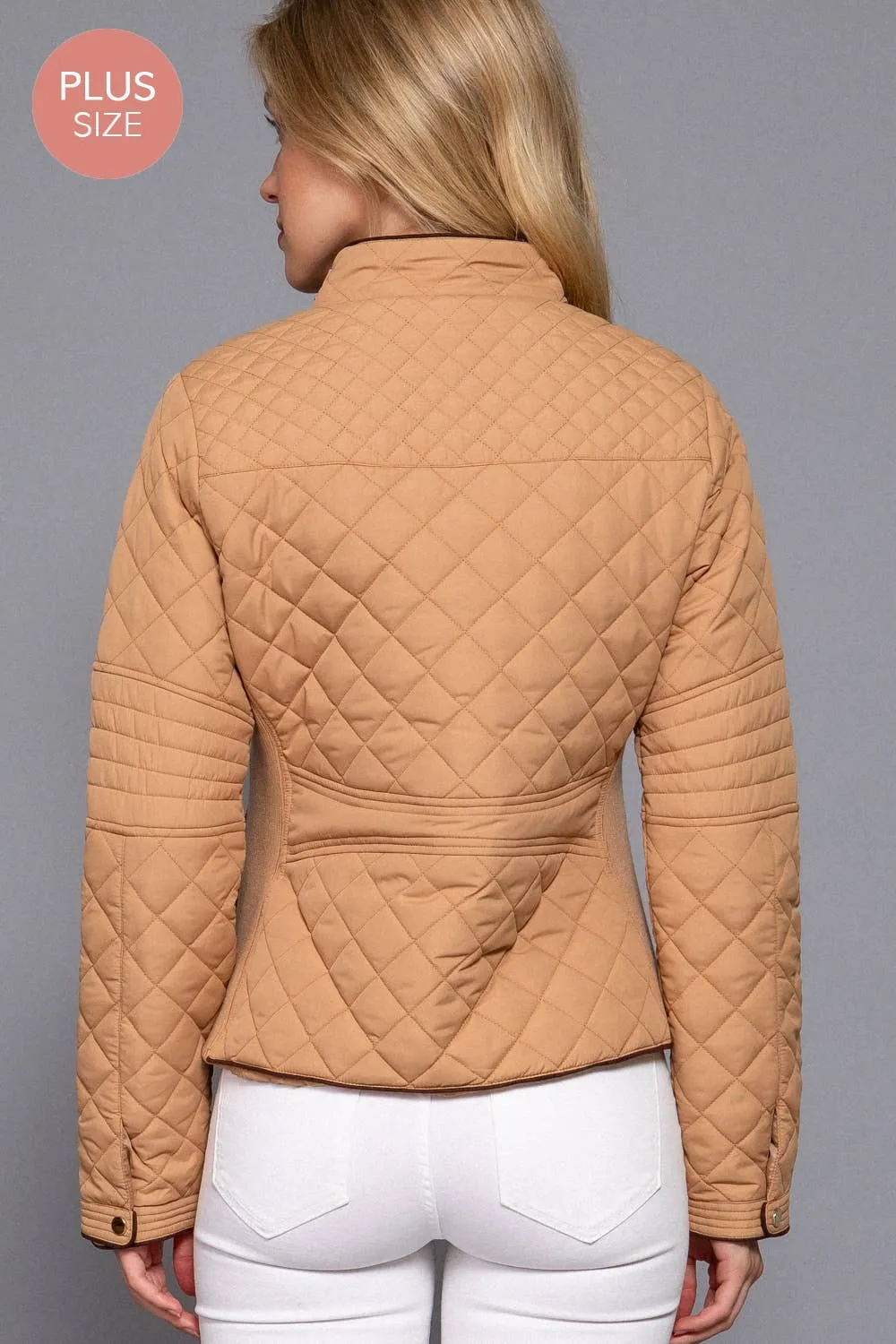 Quilted Jacket w/ Side Ribbing