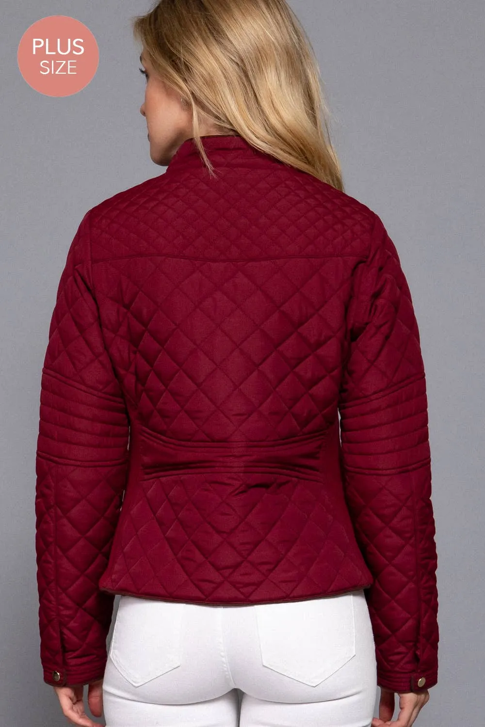 Quilted Jacket w/ Side Ribbing