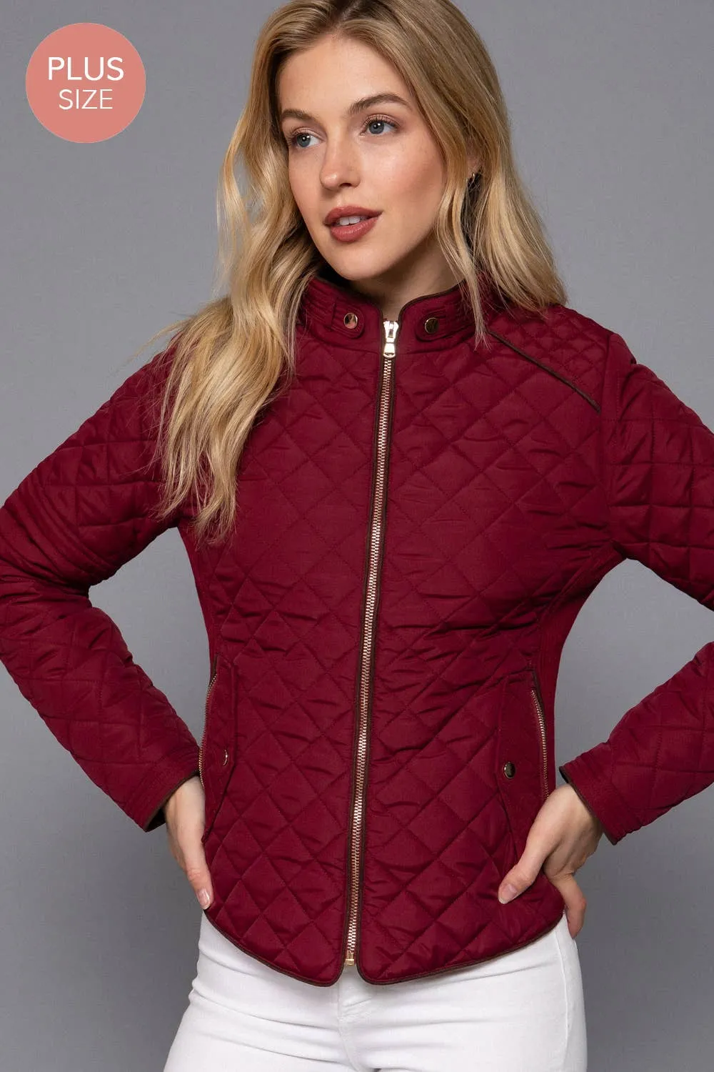 Quilted Jacket w/ Side Ribbing