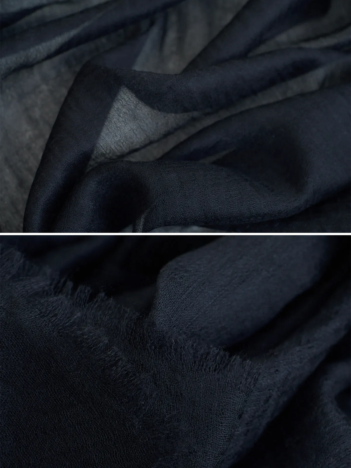 "Featherlight" Oversized Cashmere Scarf - Black