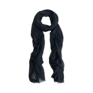 "Featherlight" Oversized Cashmere Scarf - Black