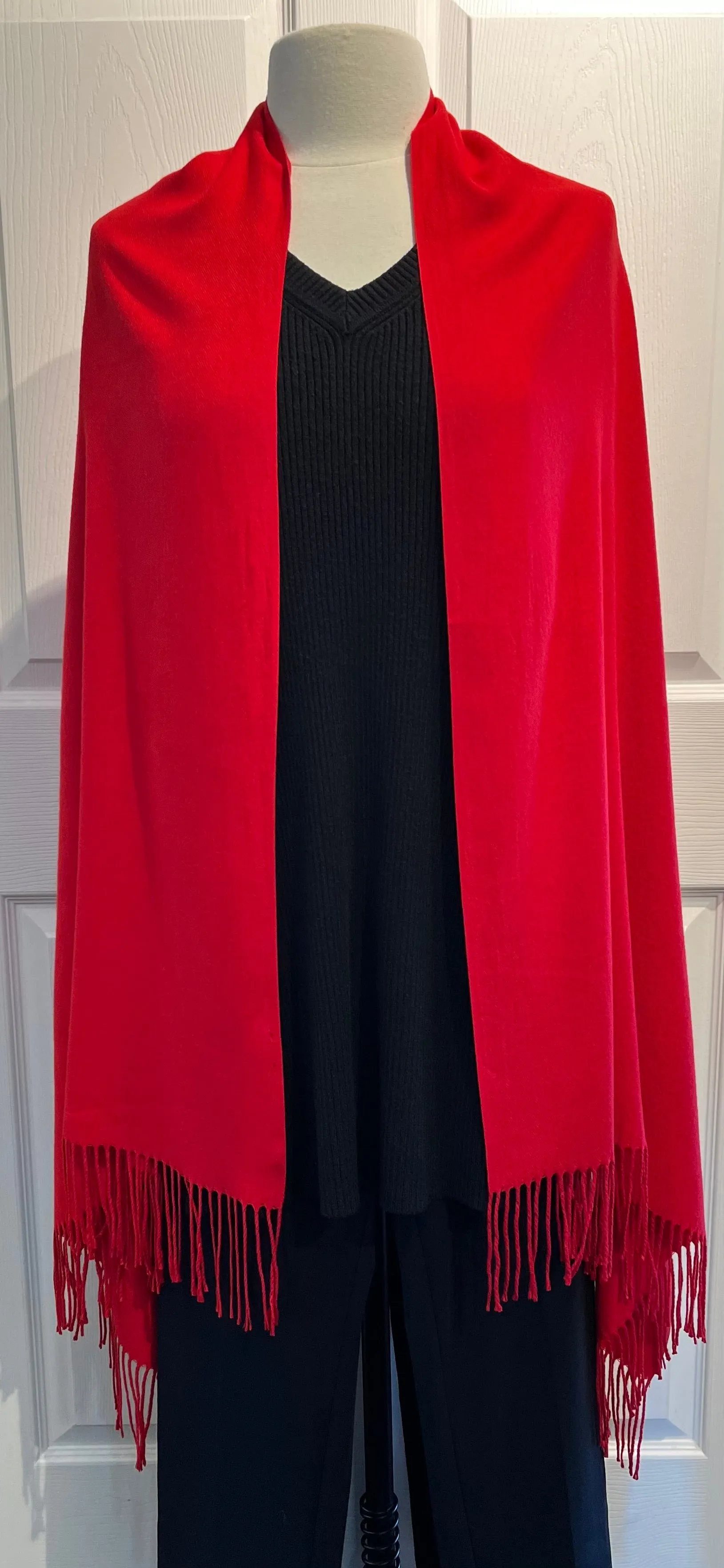 Red 100% Cashmere Restaurant Wrap/Scarf