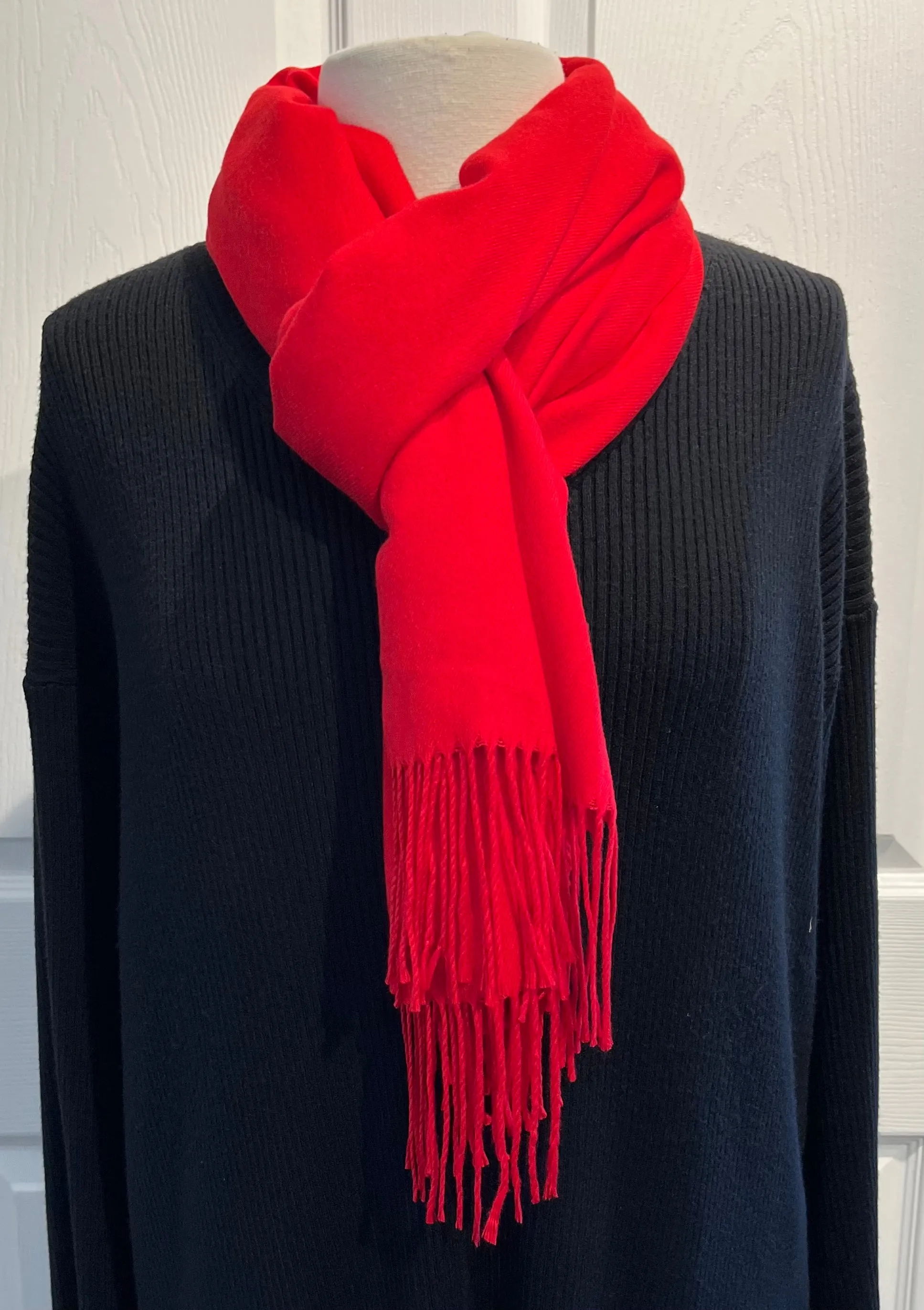 Red 100% Cashmere Restaurant Wrap/Scarf