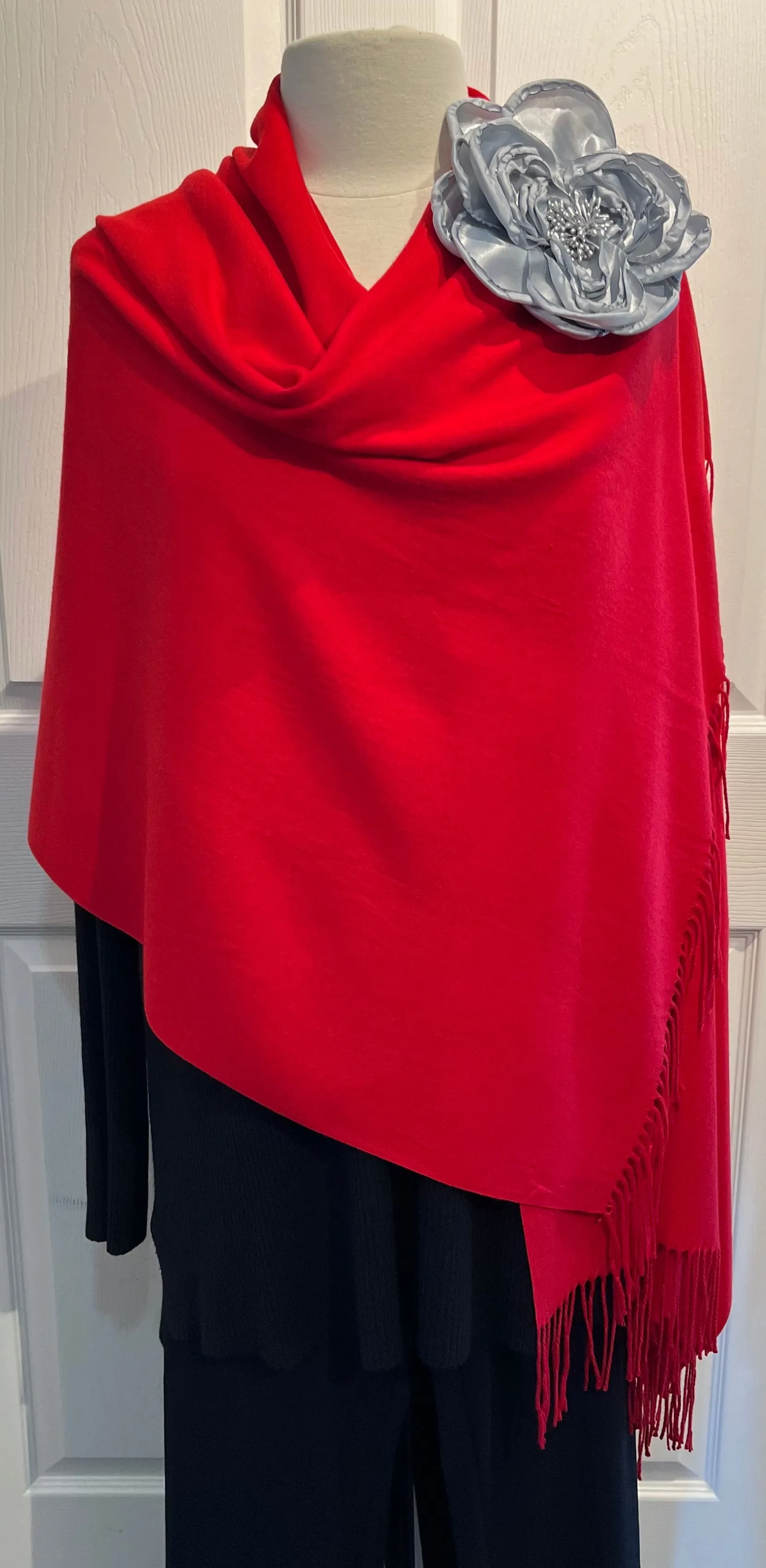 Red 100% Cashmere Restaurant Wrap/Scarf