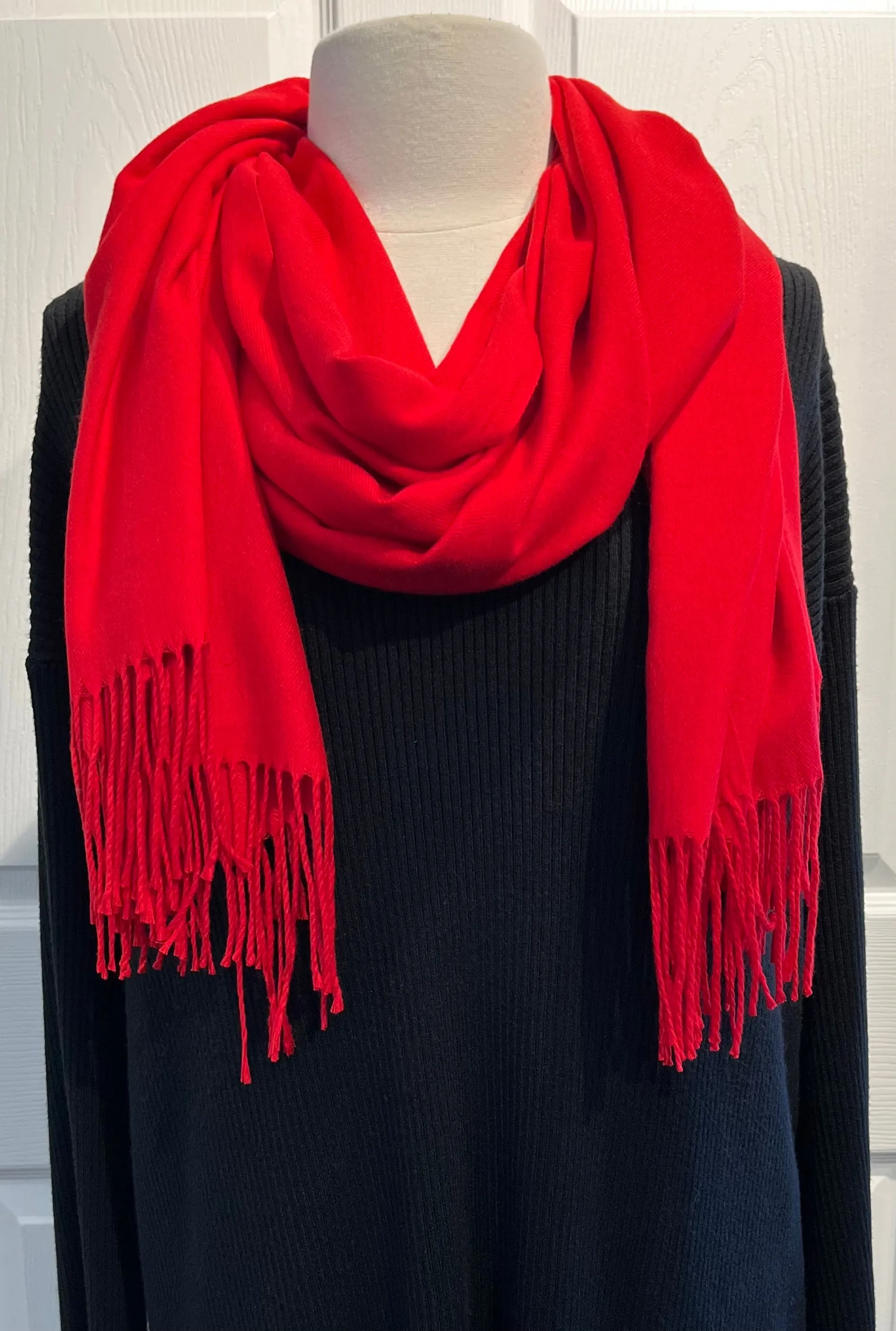 Red 100% Cashmere Restaurant Wrap/Scarf