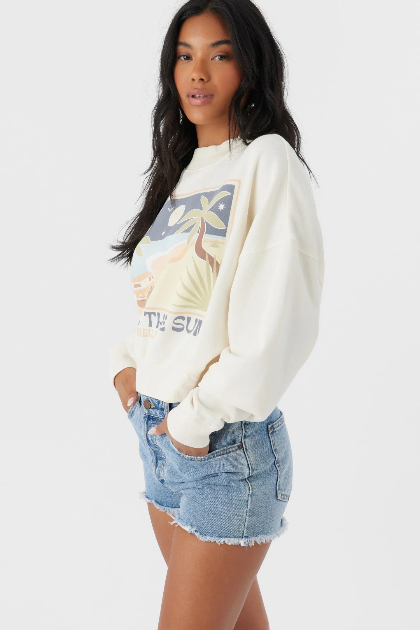 ROAM SLOW MOMENT CROP FLEECE