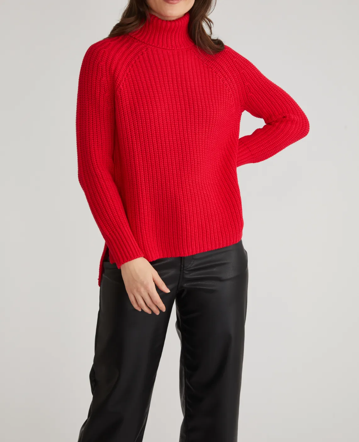 STELLA MOCK NECK PULLOVER SWEATER