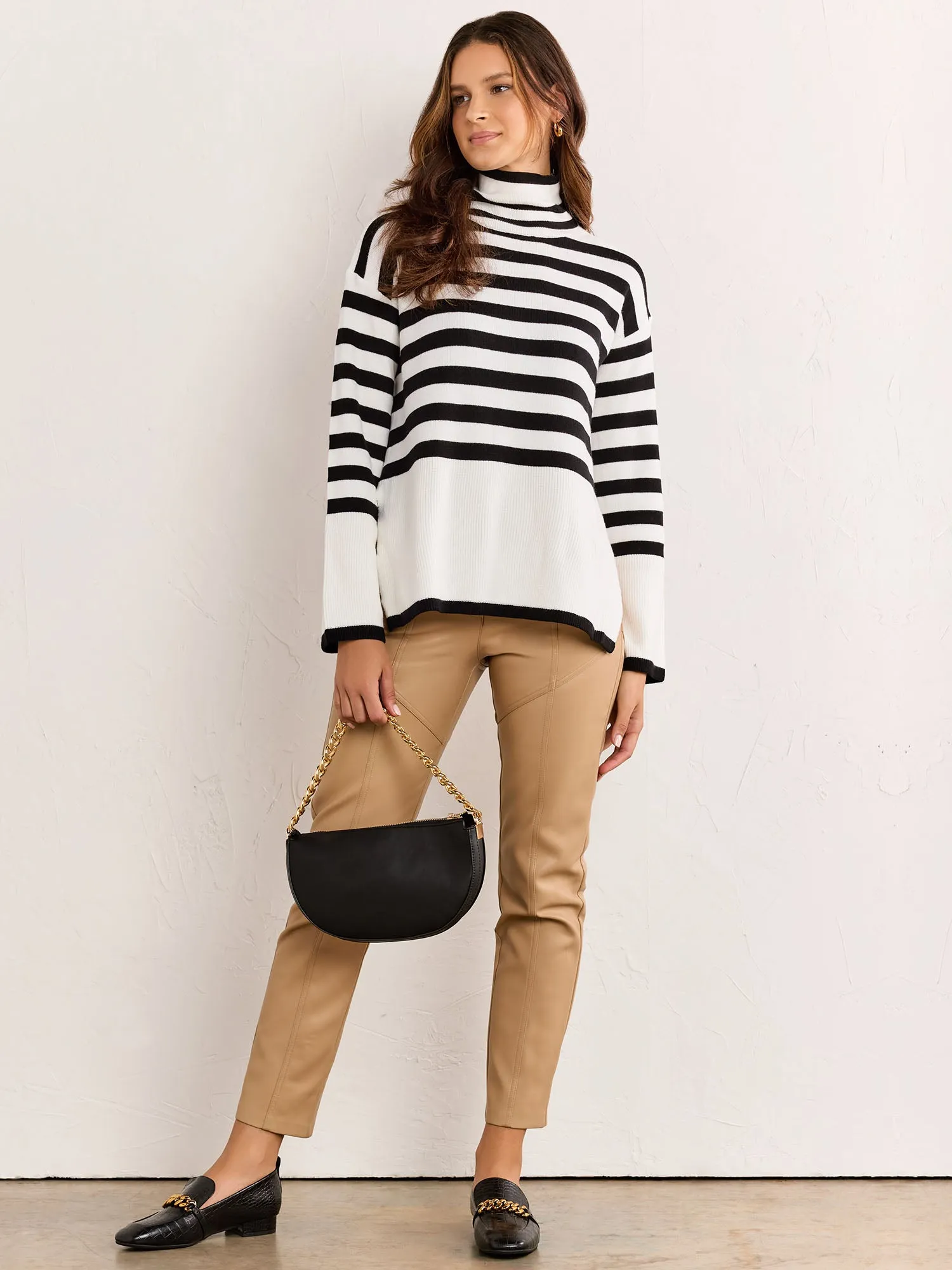 Strut & Bolt Stripe Mock Neck Pullover - Brands We Love