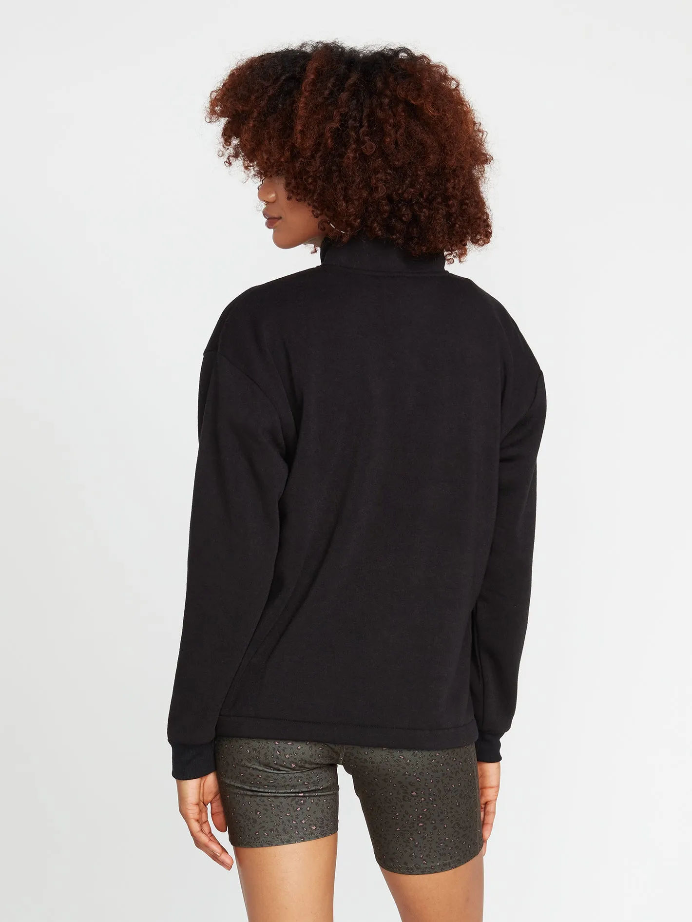 Sun Stacked Mock Neck Sweatshirt - Black Combo