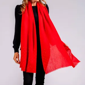 Swarovski Red Wrap in Cashmere and Silk